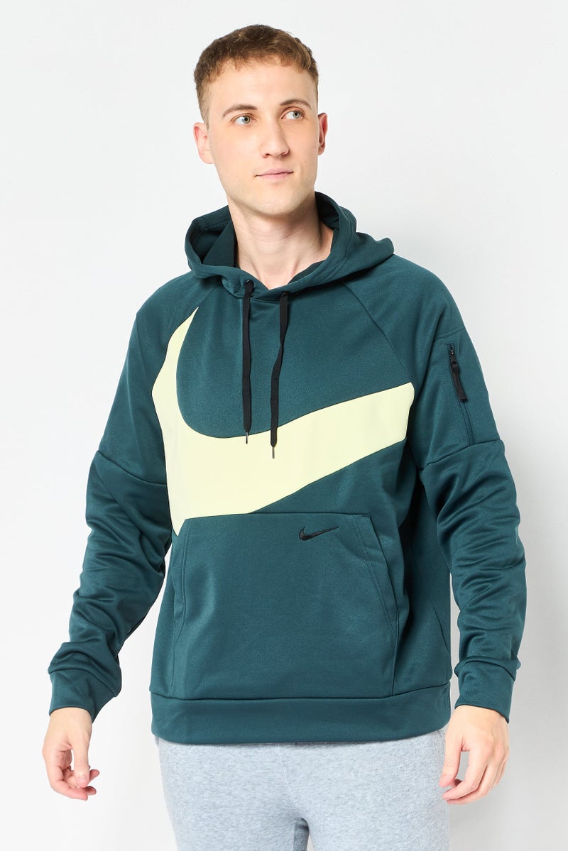 Nike هودي تدريب بأكمام طويلة للرجال بتقنية ثيرما فيت، متعدد الألوان - Image 1