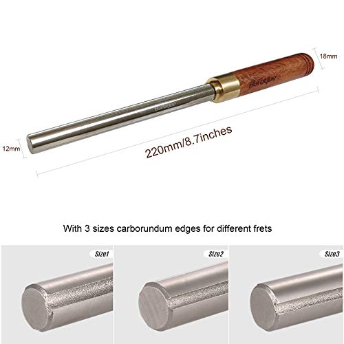Baroque Guitar Fret Crowning Dressing File Narrow/Medium/Wide 3 Edges Size Improved 3rd Generation Guitar Repairing & Luthier Tools for Guitars,Ukulele,Bass,Banjo,Mandolin etc EFF-10 - Image 3