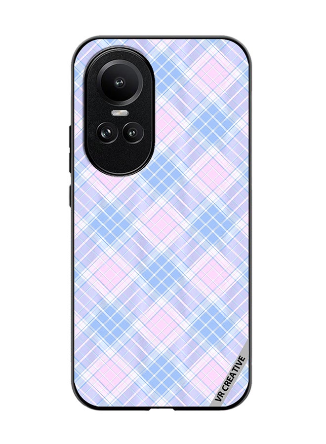 VR CREATIVE Protective Case Cover For Oppo Reno 10 Checks Color Square Geometric Texture Design Multicolour - Image 1