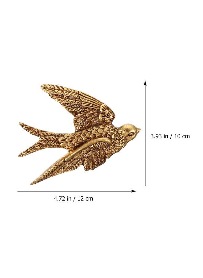 Cabilock Resin Swallow Wall Sculpture Decoration: Antique Wall Bird Figurine Decor 3D Birds Wall Art Hanging Ornament for Home Living Room Bedroom Kitchen Dining Room - Image 2