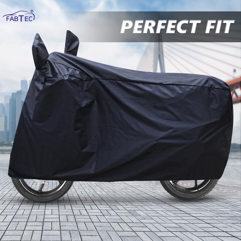 FABTEC Waterproof Scooty Body Cover Compatible with Honda Activa 125, A1 (Black) - Image 4