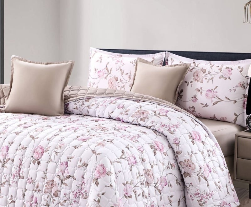 AKD Compressed floral quilt set, 6 pieces, size 240 * 220 cm - Image 3