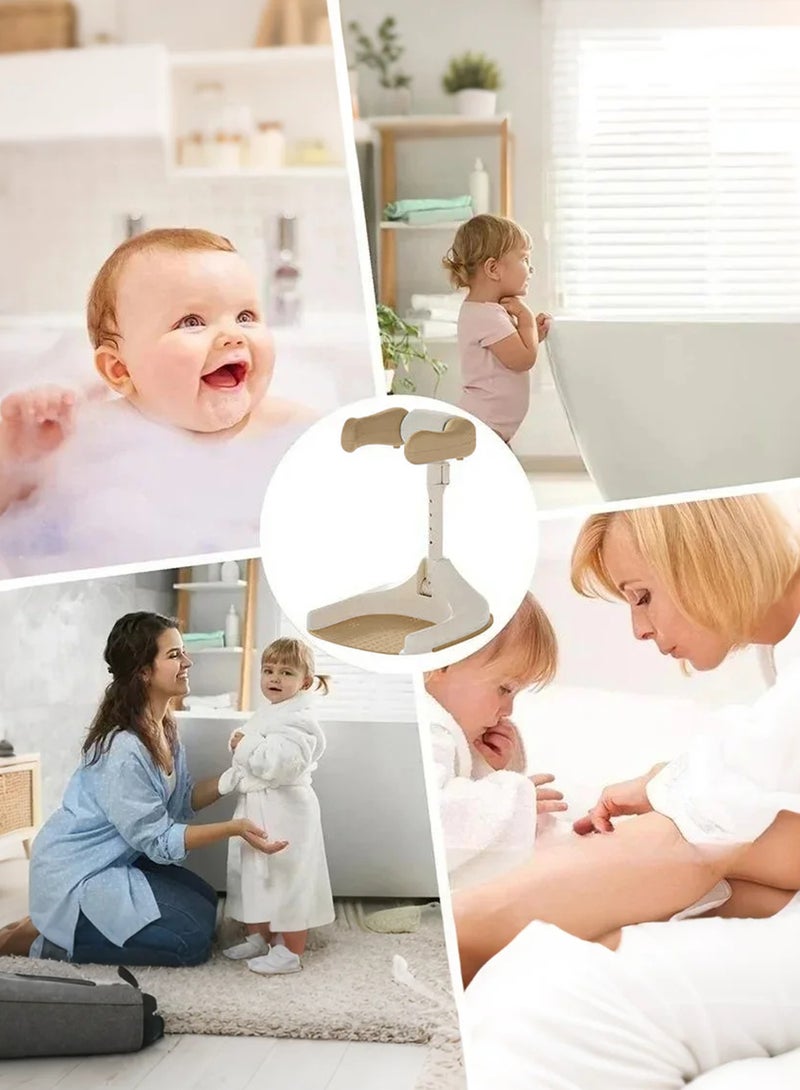 EzzySo حامل استحمام للأطفال مع رف استحمام قابل للتعديل وآمن لحوض استحمام الأطفال من 8-24 شهرًا - Image 2