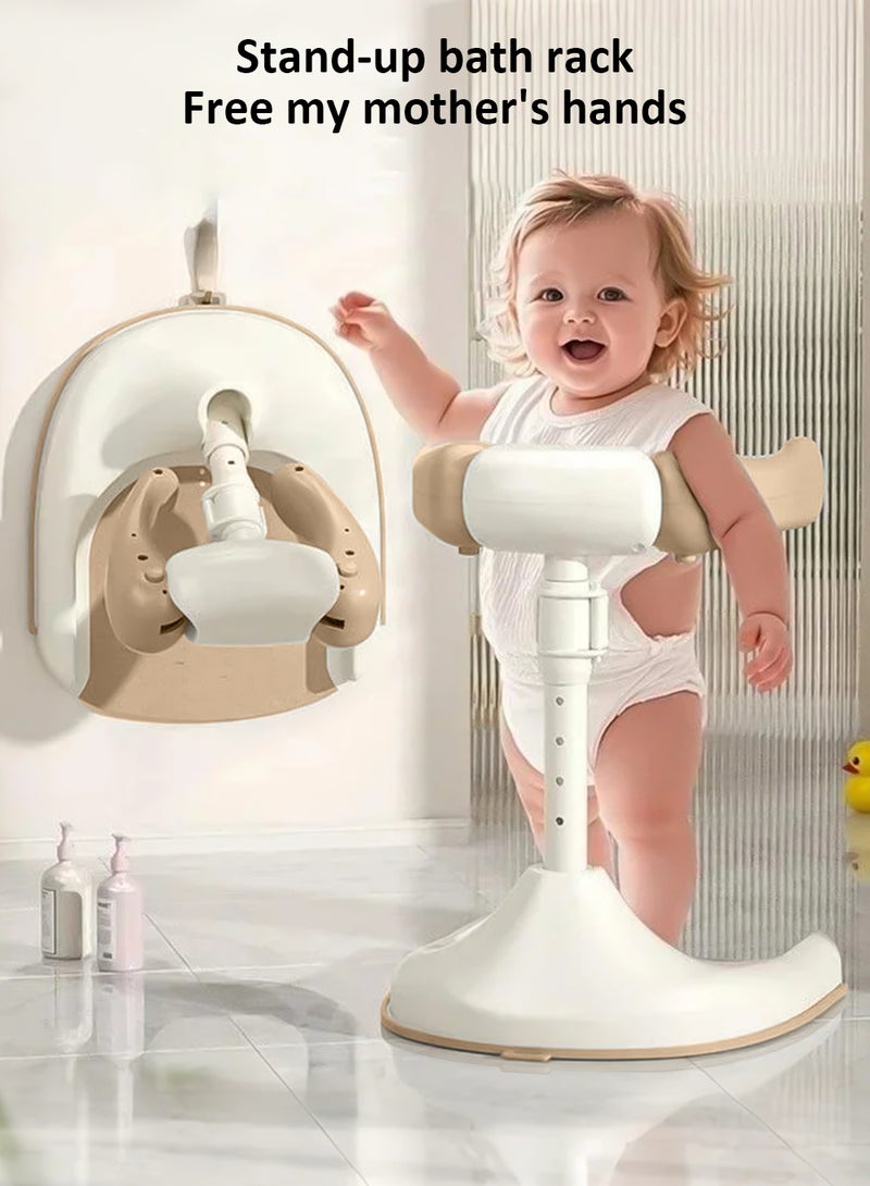 EzzySo حامل استحمام للأطفال مع رف استحمام قابل للتعديل وآمن لحوض استحمام الأطفال من 8-24 شهرًا - Image 1