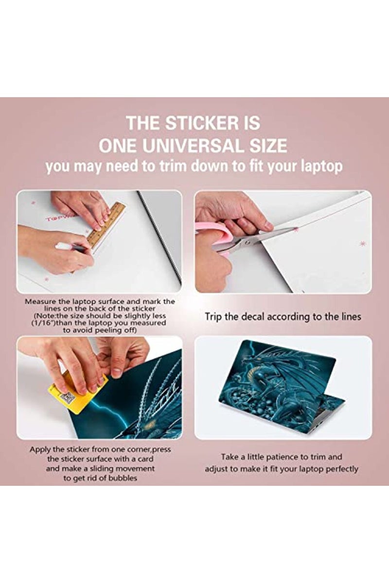 BPA Laptop Notebook Skin Sticker Cover Decal Fits 12 13 13.3 14 15 15.4 15.6 inch Protector PC | Easy to Apply, Remove and Change Styles (Pterosaur Skulls) - Image 4