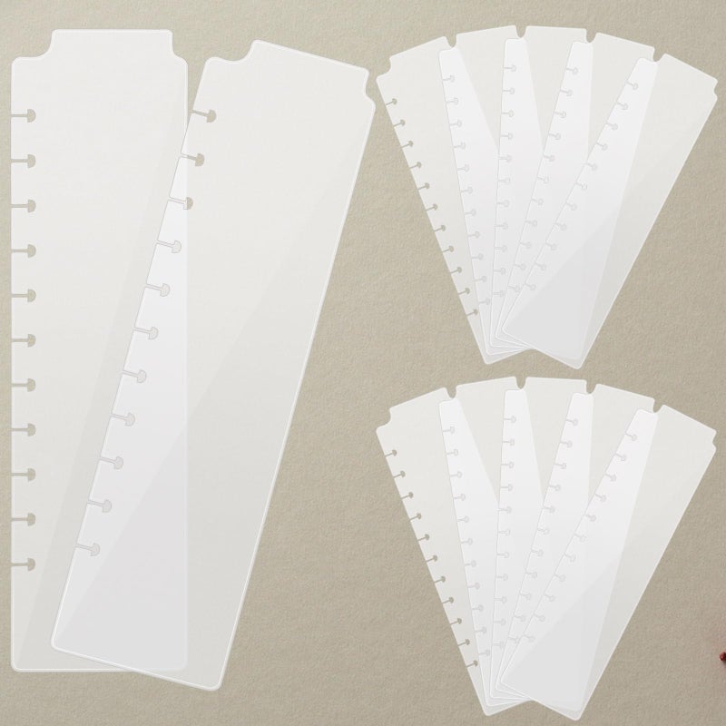 Affrolling12 Tab Discbound Dividers Classic 11 Discs Classic Planners 11 Inch Dashboard Semi-Transparent Blank Top Index Dividers Disc Bound Planner Supplies for Discbound Notebooks Office - Image 1