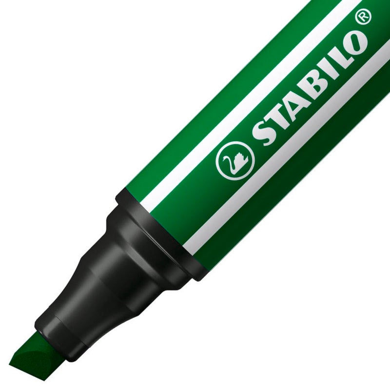 STABILO STABILO Pen 68 MAX - ARTY - Premium Fibre-Tip Pen with Chisel Tip - Pack of 4 - Assorted Colours - Image 3