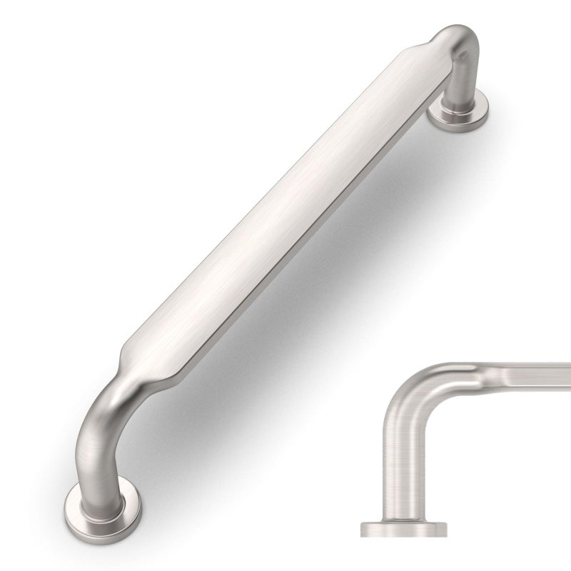Amerdeco 10 Pack Brushed Satin Nickel Cabinet Pulls 5 Inch128mm Hole Centers Kitchen Cabinet Handles Solid Zinc Alloy Cabinet Hardware Drawer Pulls ZH0051