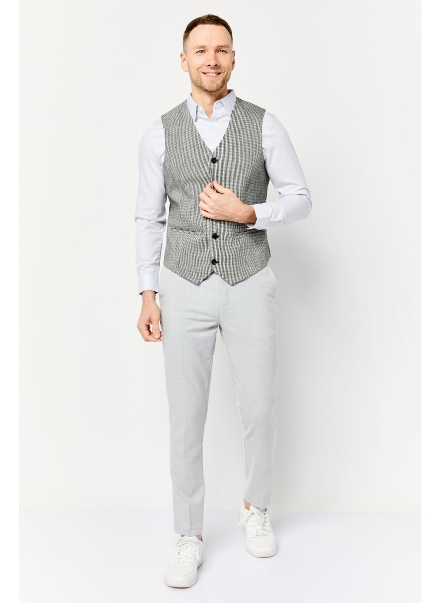 Asos Design Men Regular Fit Stripe Sleeveless Blazer, Multicolor  - Image 2