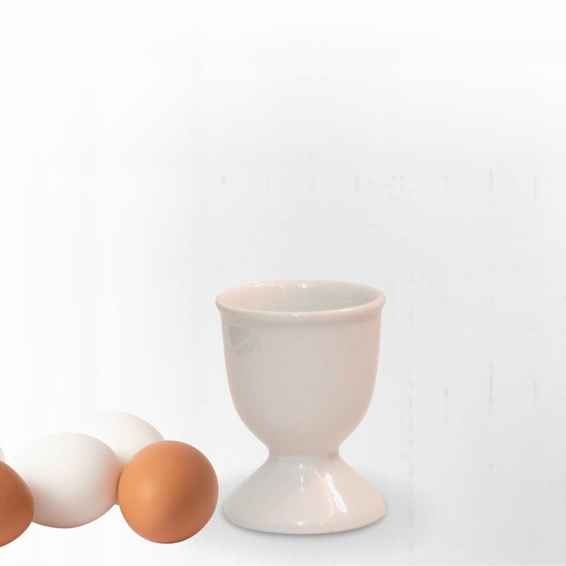 Mirakii White Porcelain Egg Cup Set of 4, for Hard & Soft Boiled Eggs or Snacks (4) - Image 5