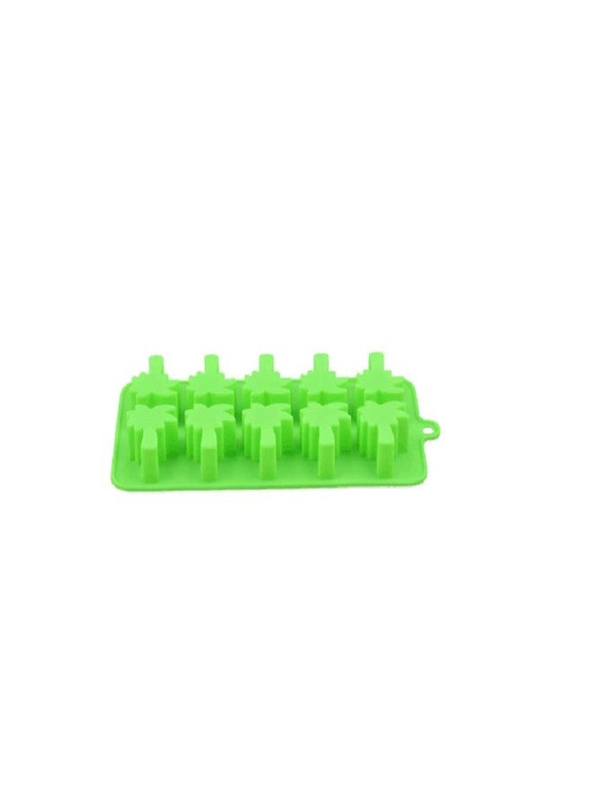 FRECI 2pcs 10 Cavity Palm Tree Silicone Mold Cake Mould Chocolate Candy Cupcake Mould Jelly Baking Mould Mold Ice Cube Tray - Image 2