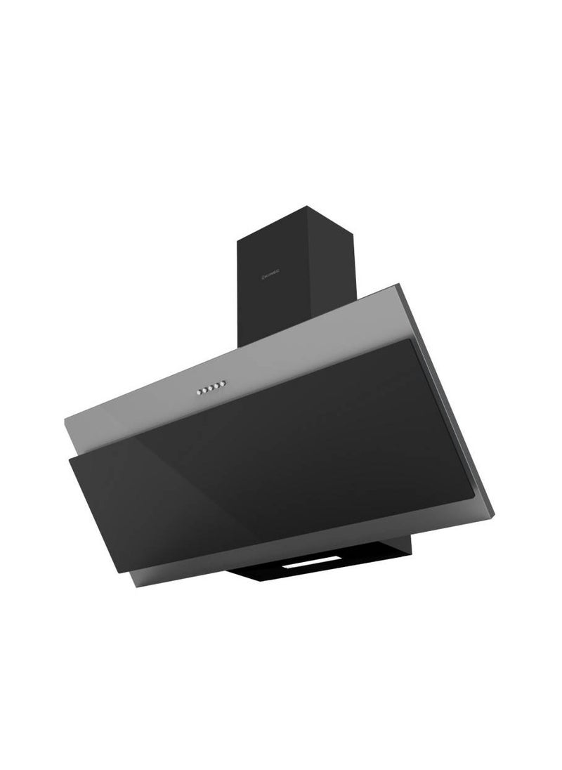 Ecomatic Ecomatic hood 90 cm DECORATIVE, tilted crystal black x stainless steel - 3 speeds x 650 m / hr H9106EBX 