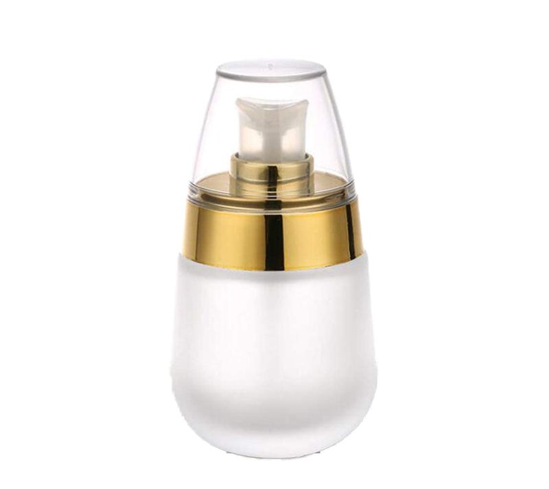 30ml 1oz Empty Refillable Frosted Glass Bottles Container Makeup Cosmetic Face Cream Lotion Ointments Pump Travel Botlle Jar Pot With Cap