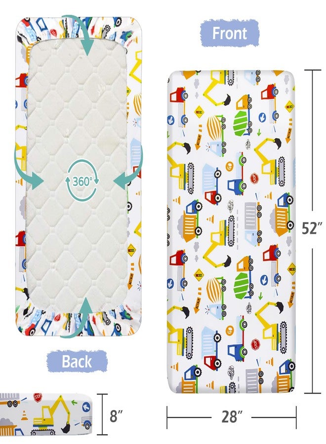 Baby Amabc 2 Pack Crib Sheets 52in x 28in | Bedding for Cot Bed Soft Breathable Cotton Sheets for Standard Crib and Toddler Mattresses, Nursery Sheet - Image 3