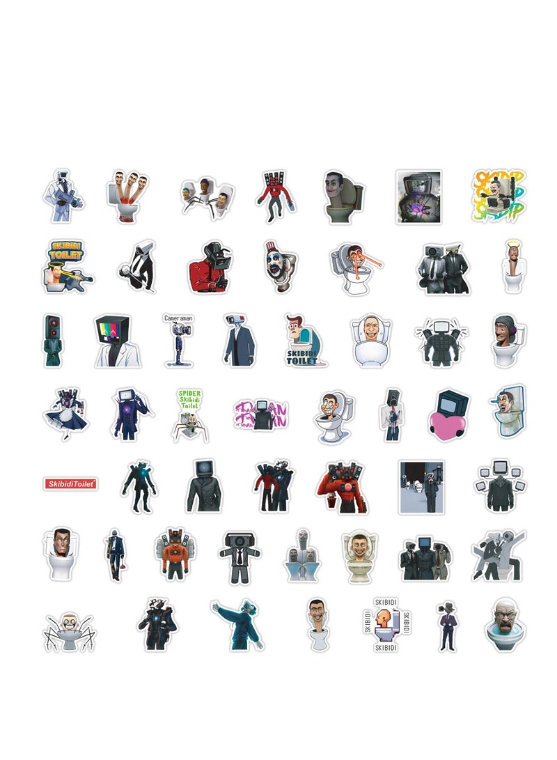 150 Pcs Random Toilet Man And Monitor Skibidi Toilet Game Cartoon Water Cup Waterproof Decoration Graffiti Stickers For Laptop Water Bottle Phone Skateboard Bike  - Image 4
