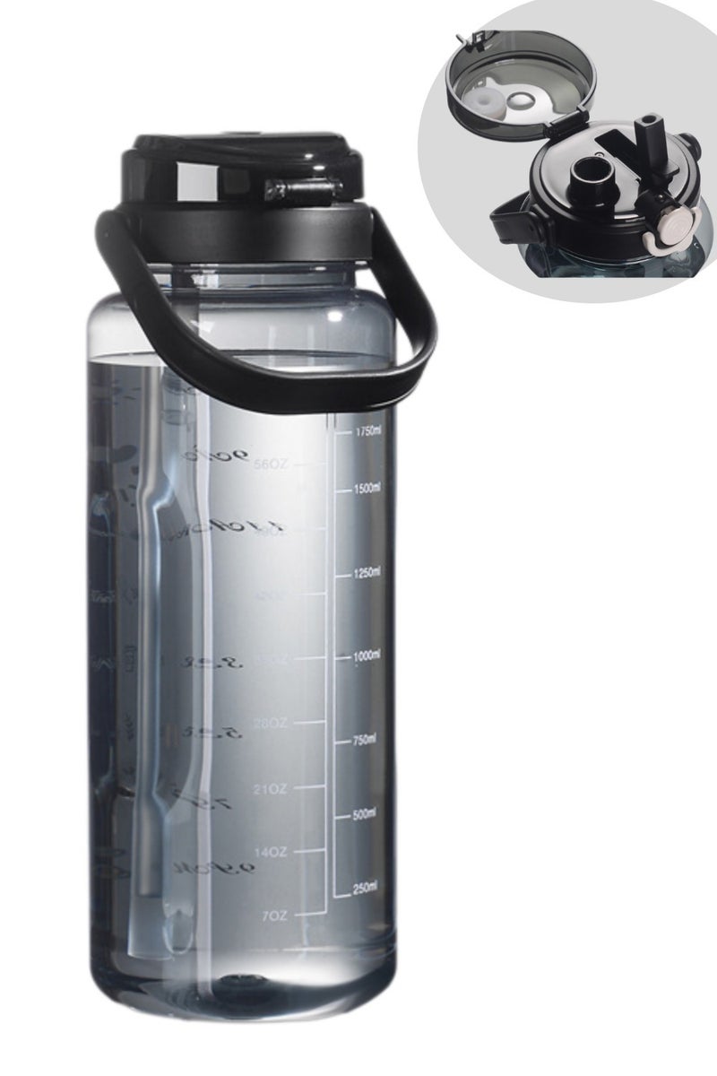 2L large capacity water bottle, special for fitness and sports, can be used outdoors, made of PC material, BPA-free, with a handle 2000ml - Image 2