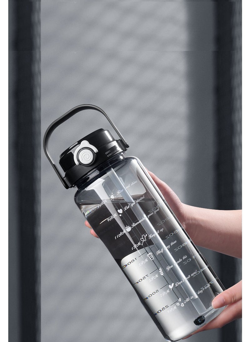 2L large capacity water bottle, special for fitness and sports, can be used outdoors, made of PC material, BPA-free, with a handle 2000ml - Image 4