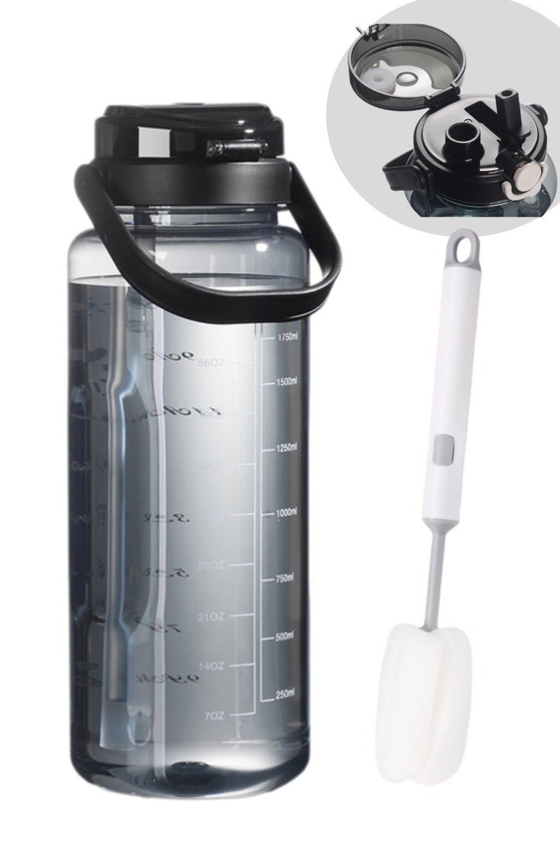 2L large capacity water bottle, special for fitness and sports, can be used outdoors, made of PC material, BPA-free, with a handle 2000ml - Image 1