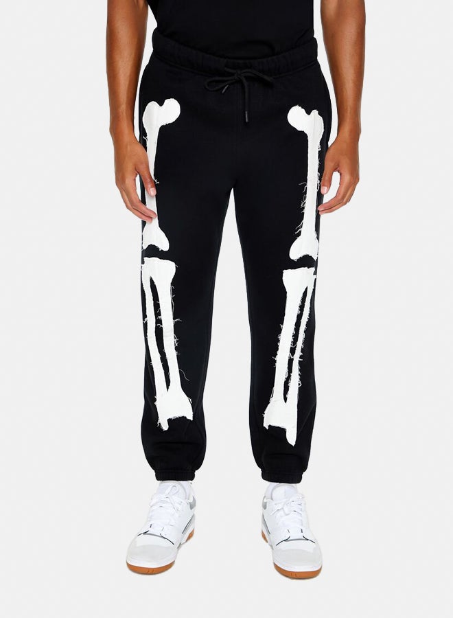 FOREVER 21 Stitched-On Bones Joggers  - Image 2
