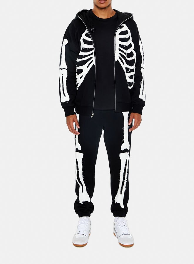 FOREVER 21 Stitched-On Bones Joggers  - Image 1