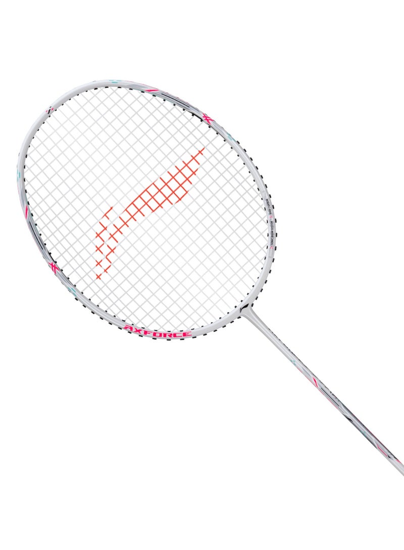 لي-نينج مضرب تنس الريشة Axforce Light Cannon 6U مشدود الأوتار (أبيض) - Image 1