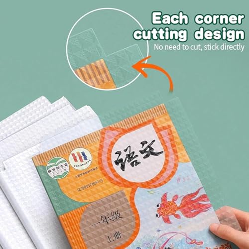 Nexllent Transparent Sticker Book Cover Film Clear Matte for Craft,Waterproof School Textboo Case Cover Can Be Cut Self-Adhesive Book Cover Paper Sticker Book Film [30 Pcs- 3 Different Sizes - 10 Each] - Image 3
