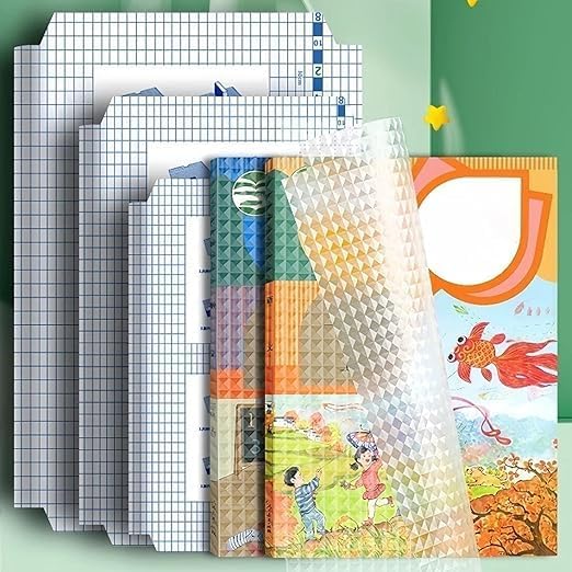 Nexllent Transparent Sticker Book Cover Film Clear Matte for Craft,Waterproof School Textboo Case Cover Can Be Cut Self-Adhesive Book Cover Paper Sticker Book Film [30 Pcs- 3 Different Sizes - 10 Each] - Image 1