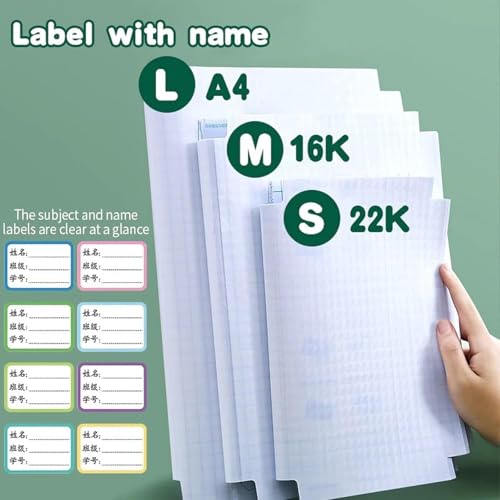 Nexllent Transparent Sticker Book Cover Film Clear Matte for Craft,Waterproof School Textboo Case Cover Can Be Cut Self-Adhesive Book Cover Paper Sticker Book Film [30 Pcs- 3 Different Sizes - 10 Each] - Image 2