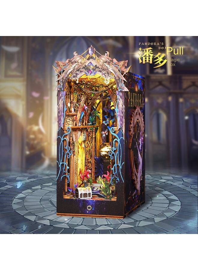Bluejw Jiate Diy Cabin Pandora's Box 3D Handmade Assembled Book Stand Ornaments Model Building Toy Gift Giving - Image 3