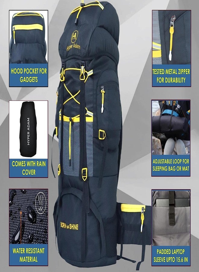 Hyper Adam 75 LTR Rucksack Bags For Men Travel Backpack For Hiking Trekking Camping Multi Design Comfy Back Support - Image 3
