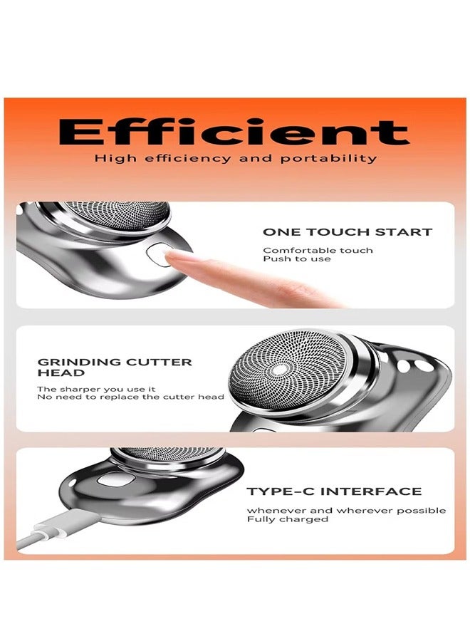 Loquat Mini Portable Shaver Electric Razor Easy One-on Use Suitable for Home Car Travel Pocket Size - Image 3