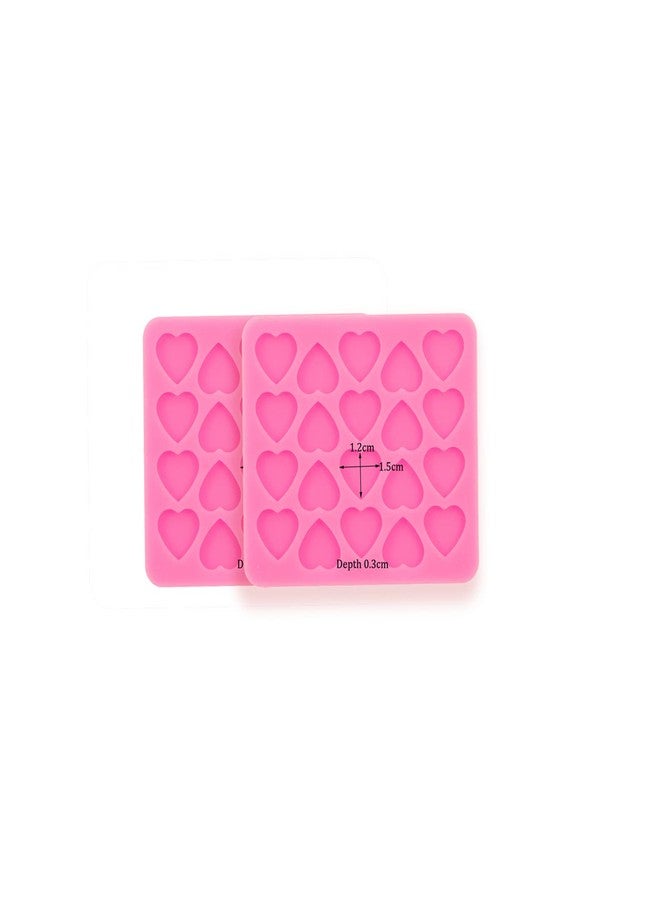 73Hours 2Pc Mini Studs Heart Molds for DIY Resin With Epoxy Crafts, Crafting Fondant Sugarcraft Chocolate Silicone Mold For Cake - Image 5