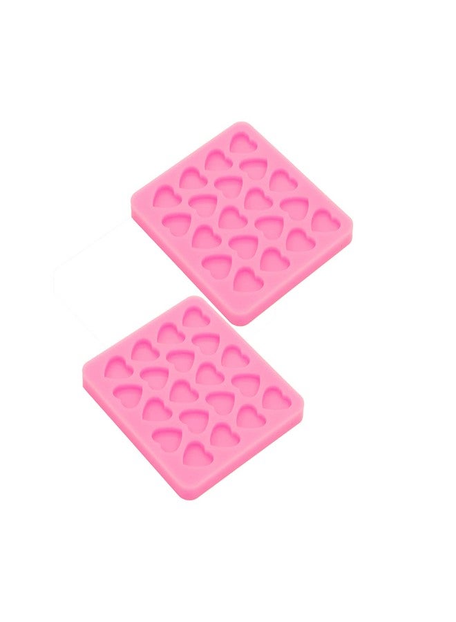 73Hours 2Pc Mini Studs Heart Molds for DIY Resin With Epoxy Crafts, Crafting Fondant Sugarcraft Chocolate Silicone Mold For Cake - Image 4