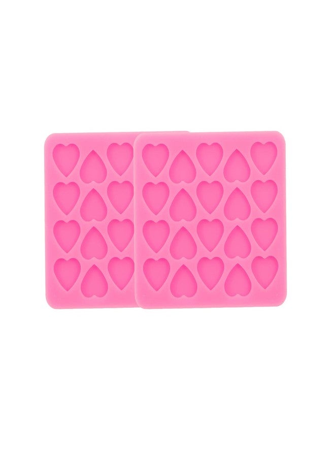 73Hours 2Pc Mini Studs Heart Molds for DIY Resin With Epoxy Crafts, Crafting Fondant Sugarcraft Chocolate Silicone Mold For Cake - Image 3