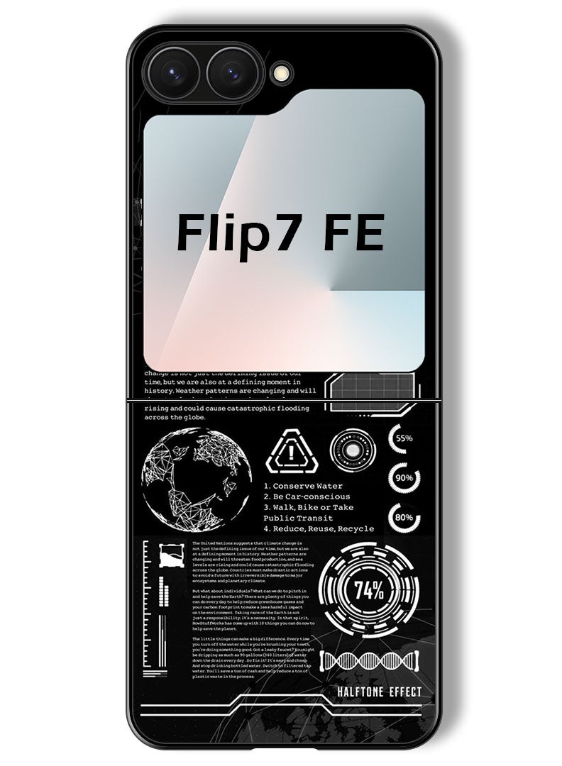 Theodor Case Compatible with Samsung Galaxy Z Flip 7 FE 6.7 Inch Protection Shockproof Bumper Cover Save The Earth - Image 1