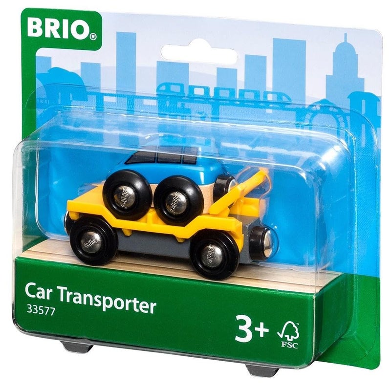 BRIO World 33577 - Car Transporter - 2 Piece Wooden Toy Train Set | Child's Imagination Igniter | FSC Certified | Ideal for Kids Ages 3+ - Image 3