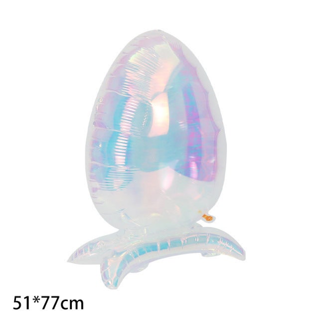 New Colorful Foil Balloons 18-Inch Transparent Heart Decor Phantom Transparent Egg
