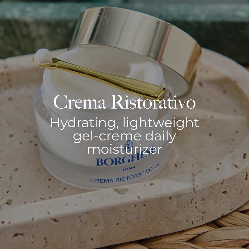 Borghese Crema Ristorativo-24 Moisturizer - Hydrating Face Moisturizer for Fine Lines & Wrinkles with Seaweed Extract & Vitamin E, Normal to Dry Skin - Image 2