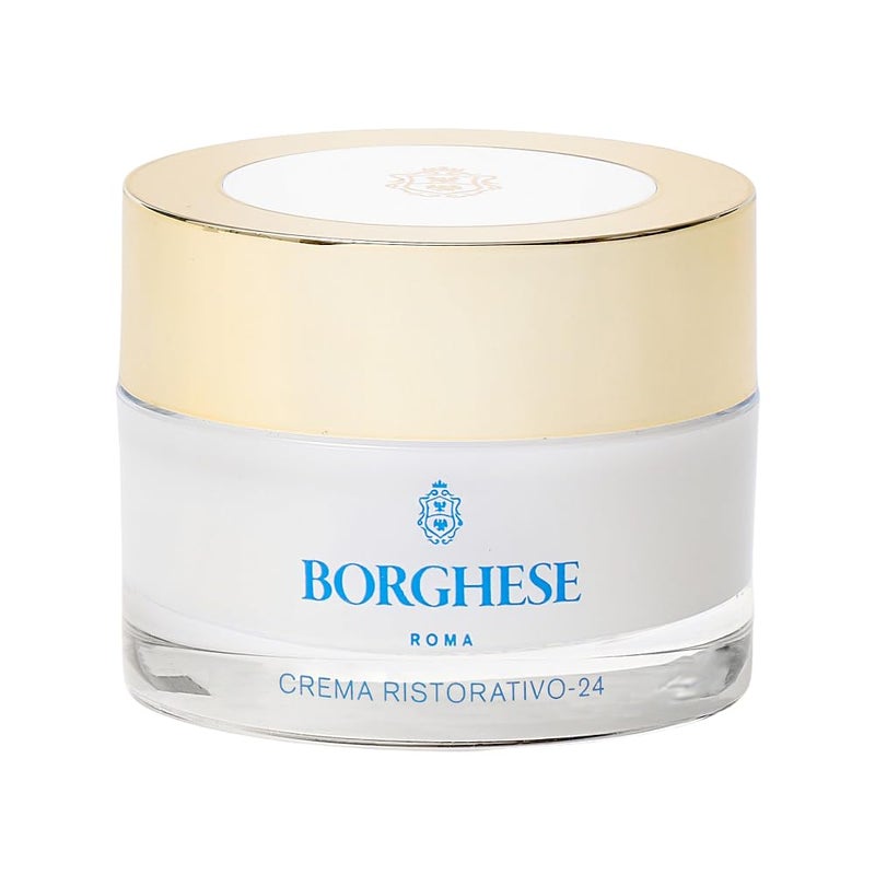 Borghese Crema Ristorativo-24 Moisturizer - Hydrating Face Moisturizer for Fine Lines & Wrinkles with Seaweed Extract & Vitamin E, Normal to Dry Skin - Image 1
