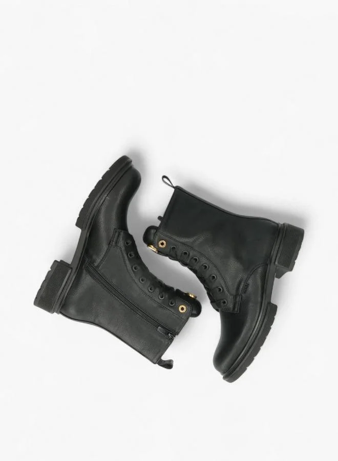 MEXX Solid Lace-Up Ankle Boots