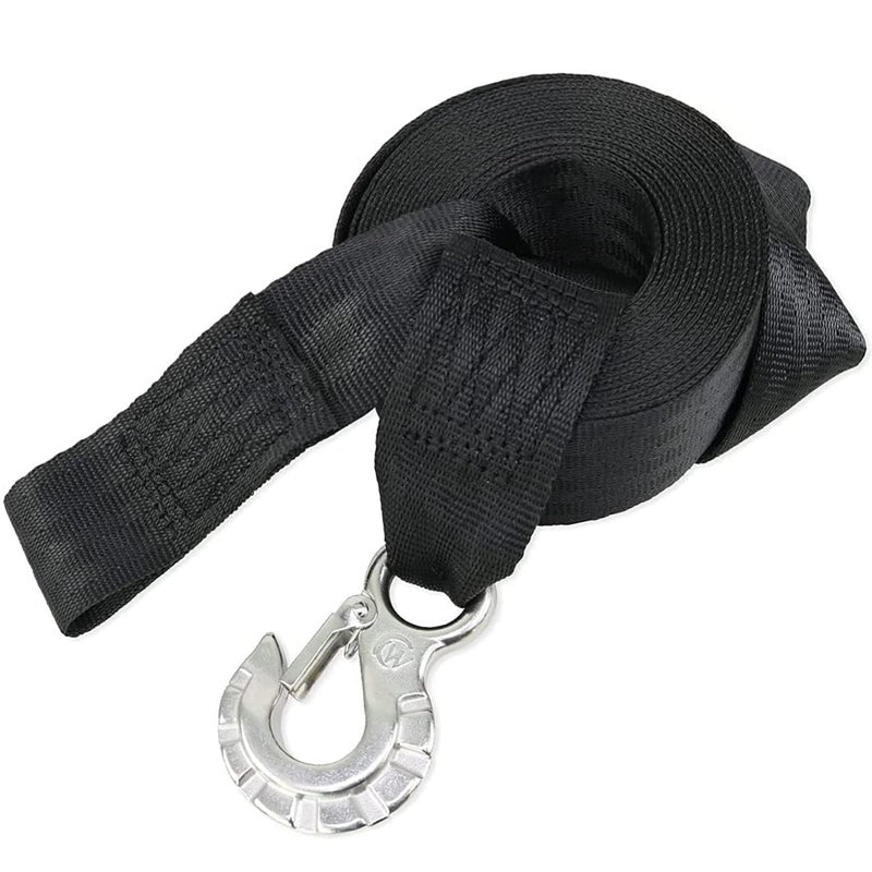 WavesRx 2" x 20' Boat Trailer Winch Strap Replacement with Marine Grade Stainless Steel Hook | 5,500 lbs (2.5T) Capacity for Safe & Secure Retrieval, Launching & Transporting of Your Boat or Pontoon - Image 1