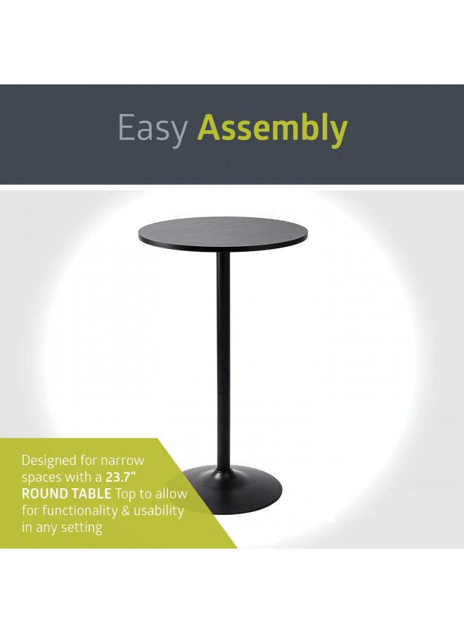 Pearington Santina 2 Pack Round Bar and Pub Table, Black - Image 3