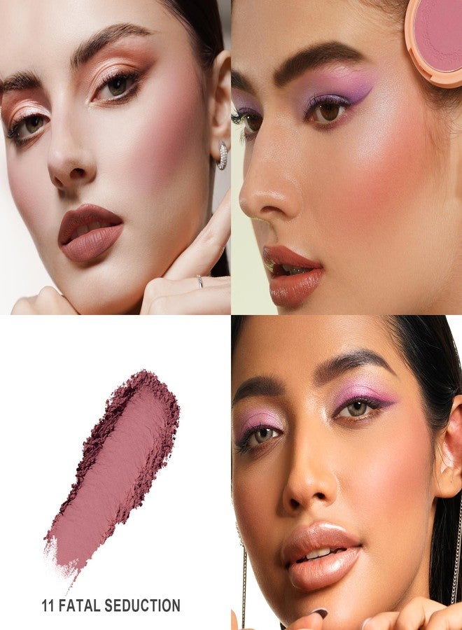 Oulac Blushers for Cheeks Make up, Mauve Rose Cream Bulsh Suitable for cool-toned skin, Long-Lasting Fade & Sweat Resistant, Vegan & Cruelty-Free, N11 Fatal Seduction - Image 2