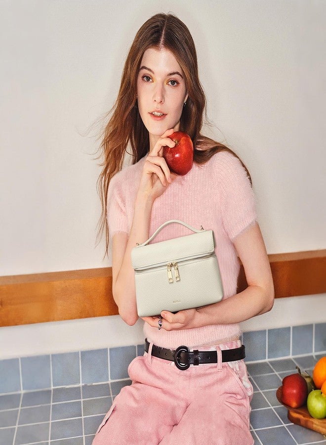 Keyli Crossbody Bag for Women Small Top-Handle Pouch Purse Fashion Designer Shoulder Handbag Trendy Cute Quiet Leather Purses, 1.0-cream White, Small - Image 2