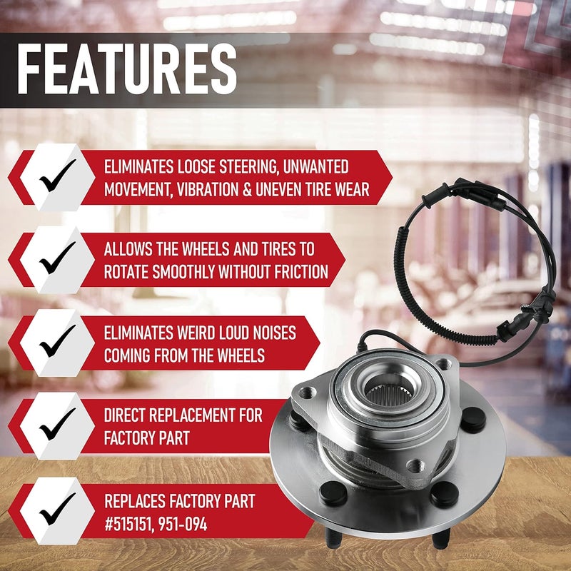 AA Ignition Front Wheel Hub Bearing Assembly for Dodge & Ram Vehicles - 2011-2019 - Image 2