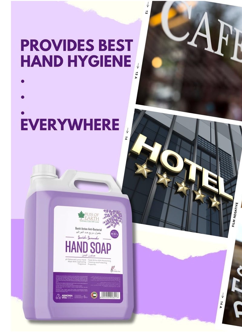 BLISS OF EARTH Hand Wash Refill, Refreshing Lavish Lavender & Blossom Blast & Citrus Pack of 3, 15 Litres  - Image 4