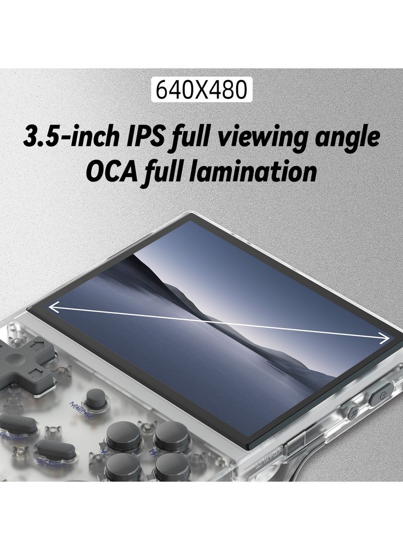 ANBERNIC RG35XX  New Retro Handheld Game Console Linux System HDTV Output 3.5 Inch IPS Screen 64G TF Card 5500+ Classic Games 2600mAh Battery White - Image 3