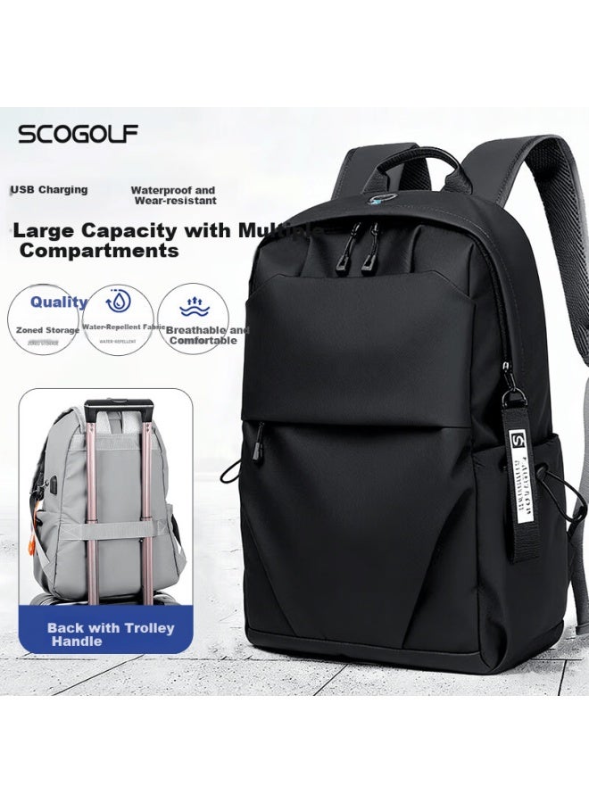 Scogolf Sports Large Capacity Men's Business Laptop Backpack Casual Travel Multifunctional Student Gym School Bag - Image 1