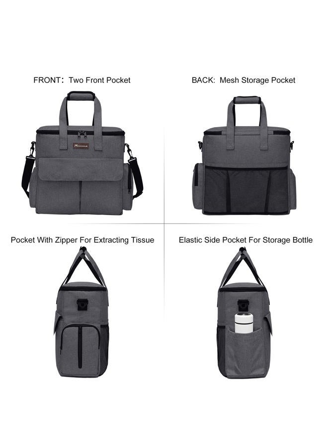 Modoker Airline Approved Pet Travel Bag, Weekend Dog Travel Kit for Dog and Cat, Airline Approved Carry Organizer with Multi-Function Pockets, Dark Grey - Image 2