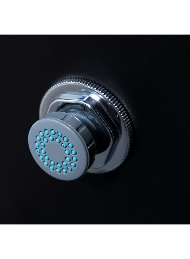 DANUBE HOME Milano Power Plus Shower Room 1000X1000X2200 2Pcs/Set | Acrylic/Glass/Metal Shower Room | Complete Set Shower Room For Toilet Bathroom Washroom Shower Room - Grey - Image 3